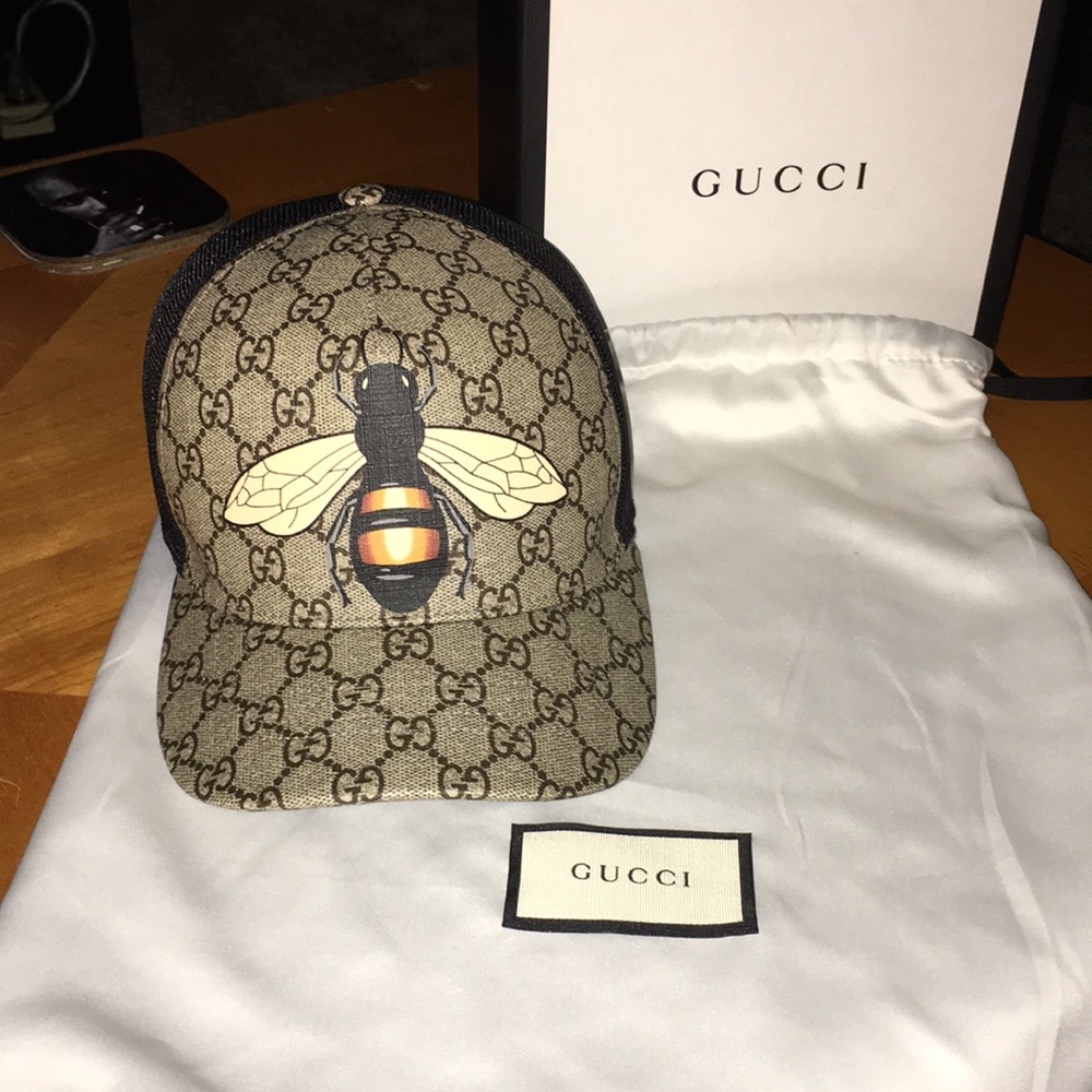 Authentic Gucci supreme bee hat
